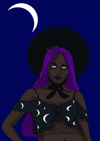 Black Modern Goth Girl